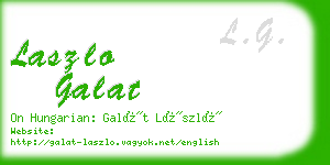 laszlo galat business card